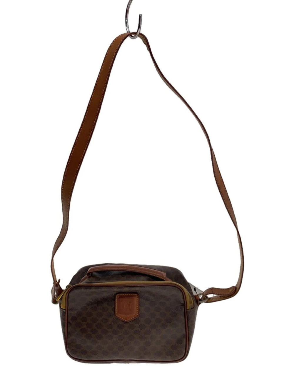 Celine Macadam Shoulder Bag Brown All over